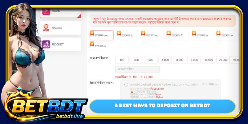 3 best ways to deposit on BETBDT
