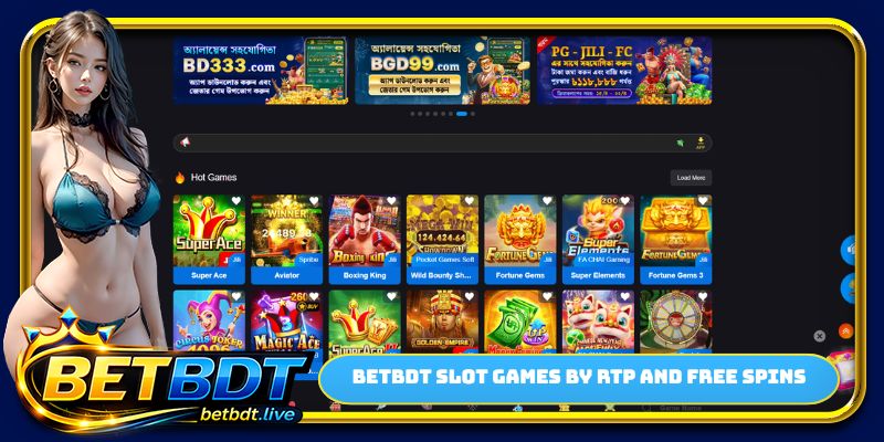 BETBDT slot games by RTP and free spins